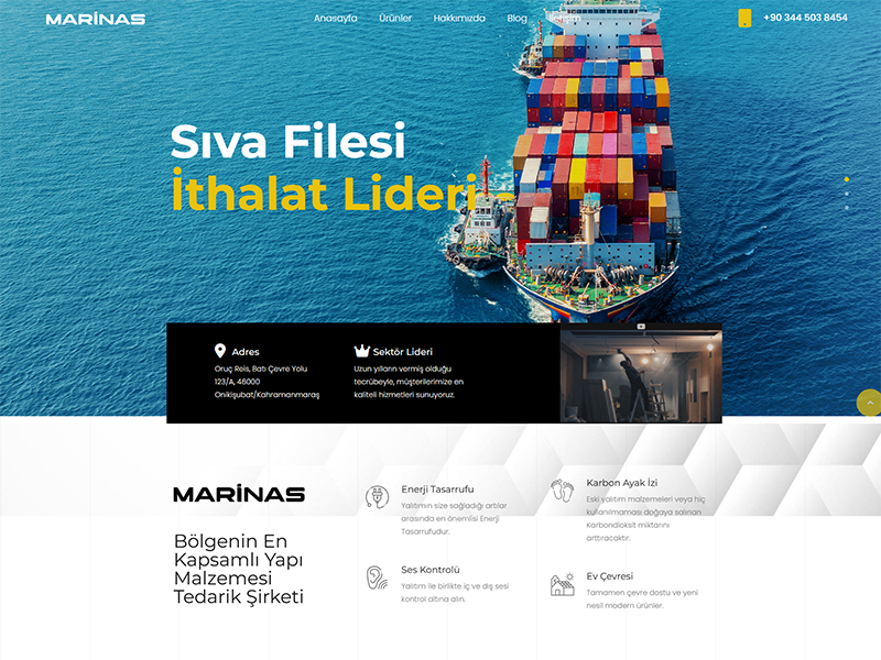 Marinas Website Tasarımı - Görsel 1